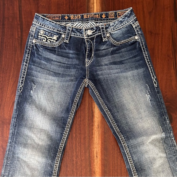 Rock Revival Jamila Boot Jeans Size 30 - Picture 5 of 13